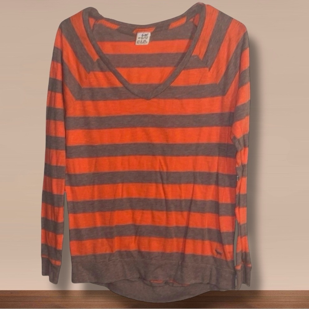🌺VTG-PINK STRIPPED LONG SLEEVE TOP